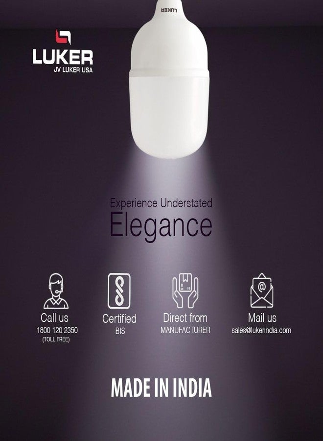 LUKER JVLuker 50W LED Bulb B22 Base Energy Efficient Light 120 Degree Wide Beam Coverage High CRI Surge Protection Lights for Home and Office Indoor & Outdoor, 1 Year Warranty (Pack of 1, White) - Image 4