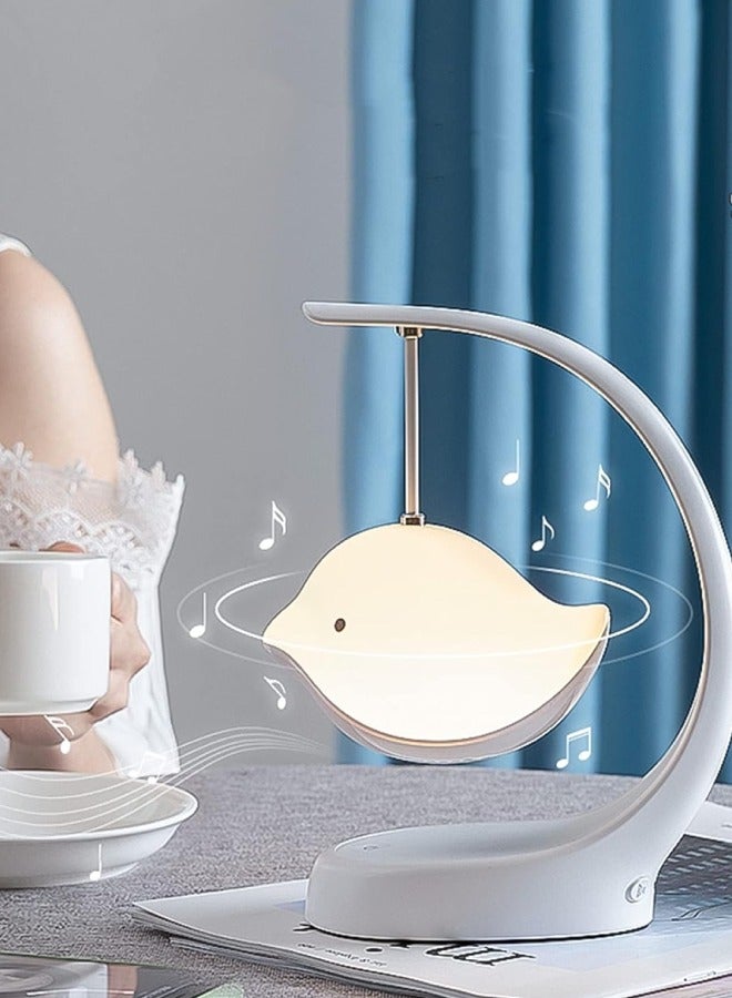 مصباح ليلي صغير إبداعي بجانب السرير مزود بمكبر صوت بلوتوث ومصباح مكتبي هدية عيد ميلاد - Image 4