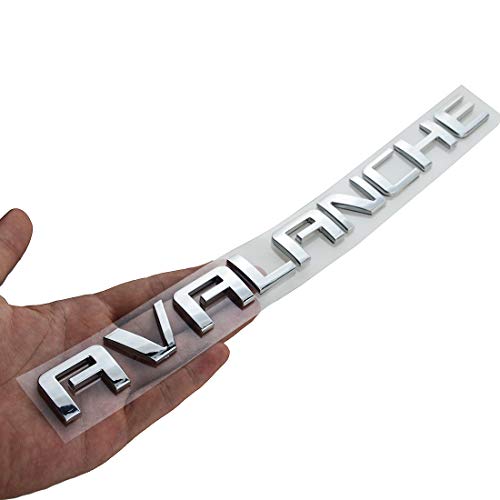 dgea 1x Chrome Avalanche Nameplate Emblm Letter Badge Fit for Gm 07-16 Avalanche (Silver) - Image 1