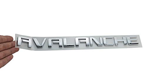dgea 1x Chrome Avalanche Nameplate Emblm Letter Badge Fit for Gm 07-16 Avalanche (Silver) - Image 5