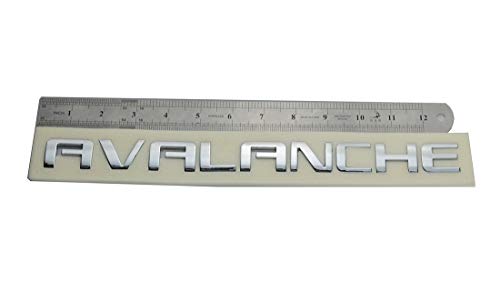 dgea 1x Chrome Avalanche Nameplate Emblm Letter Badge Fit for Gm 07-16 Avalanche (Silver) - Image 3