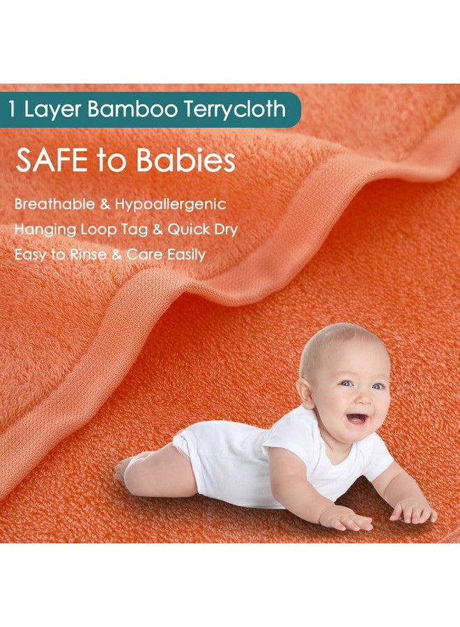 JEFFSUN Baby Washcloths 12 Pack, 10x10 inch Small Wash Cloths for Face and Body, Super Soft & Gentle Orange Face Towels on Sensitive Skin, Baby Registry Bath Shower Gifts for Newborn Kid Toddler Children - Image 1