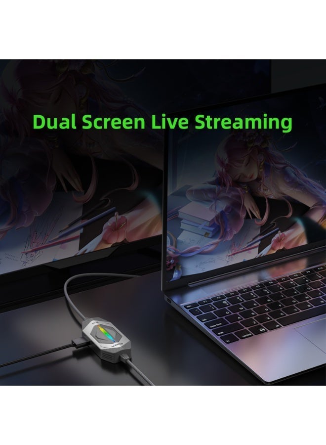PIVA VD03 1080P 60FPS Video Capture Card & USB-C Gaming Dock with 60W PD Fast Charging for Live Streaming and Recording – Connect iPad, iPhone 15–17, Android Phones & Tablets via HDMI & USB 3.0, Dual-Screen Support and Two-Way Audio Bridge - Image 4