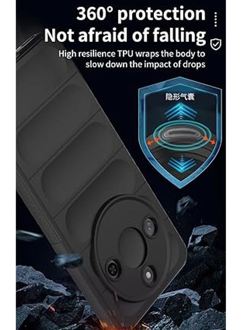 Case Compatible with Honor X9c Smart 5G Case, Flexible TPU Silicone Airbag Shock-Absorption Anti-Drop Anti-Slip Shockproof Protective Cover for Honor X9c Smart - Image 4