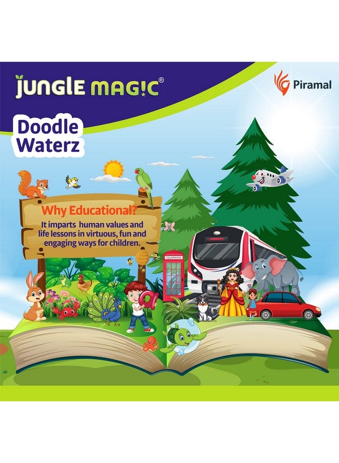 Jungle Magic Plastic Doodle Waterz - Reusable I Water Colouring Book - Vehicles I Self-Drying with Easy to Hold Water Pen I Educational Toy for Kids, Multicolor - Image 5