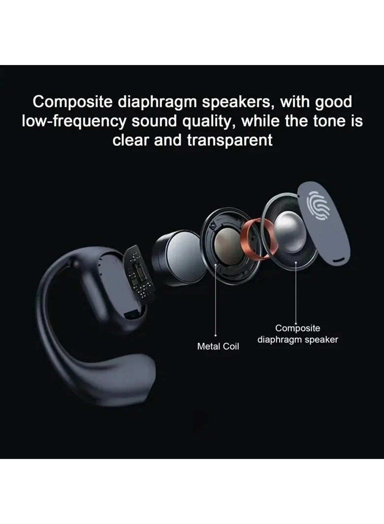 AROAQ Wireless Bluetooth Headphones Bone Conduction Handsfree Noise Canceling Earphones with Microphone for Driving - Image 4