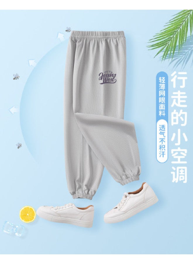 Jeanswest Kids Jogger Pants 2025 Summer Simple Letter Print Thin Comfortable Long Pants For Big Boys & Girls - Image 1