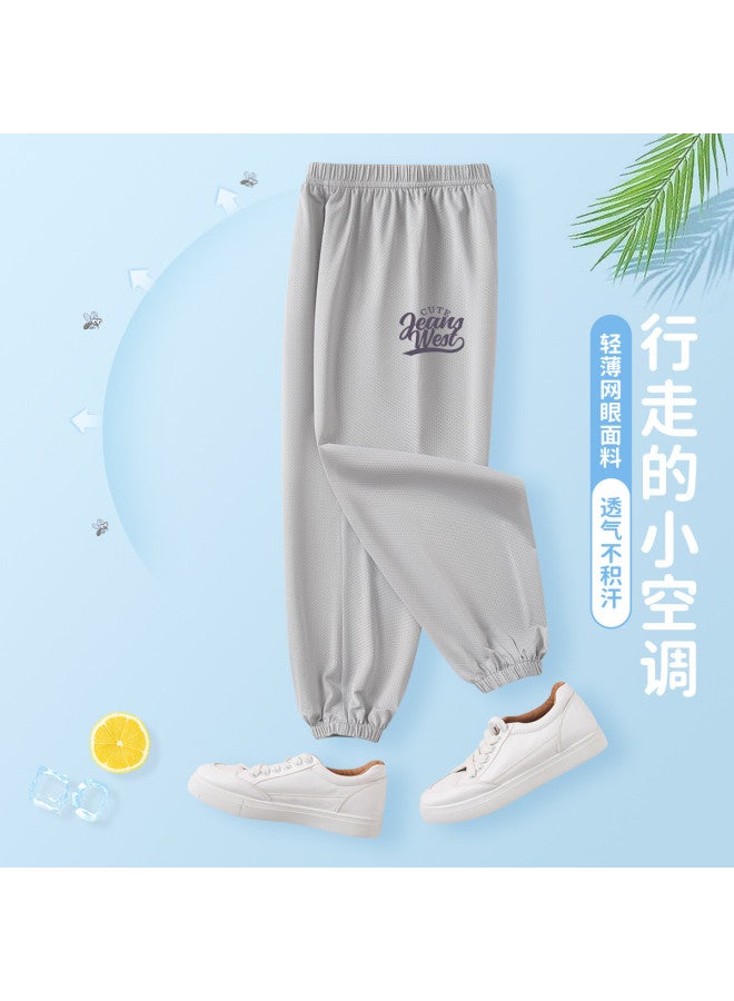 Jeanswest Kids Jogger Pants 2025 Summer Simple Letter Print Thin Comfortable Long Pants For Big Boys & Girls - Image 2