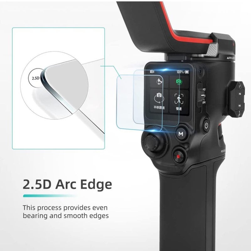 GetZget® HD Tempered Glass 2.5D Curved edge 9H Hardness for Dji Ronin RS 3/ RS 4 & RS3/ RS4 Pro Gimbal Screen Protector Guard Accessories (2 Glasses) - Image 5