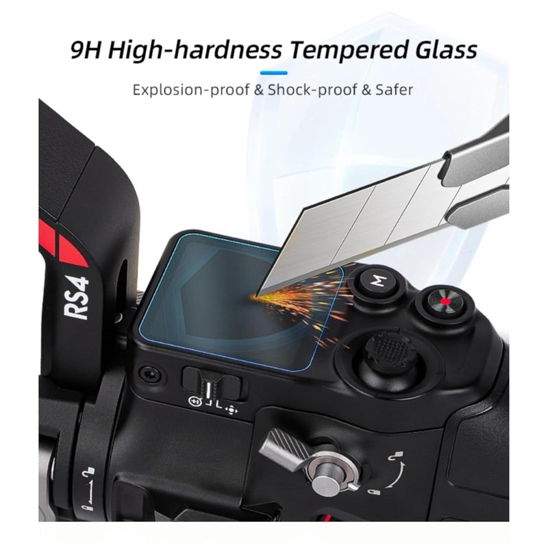 GetZget® HD Tempered Glass 2.5D Curved edge 9H Hardness for Dji Ronin RS 3/ RS 4 & RS3/ RS4 Pro Gimbal Screen Protector Guard Accessories (2 Glasses) - Image 3