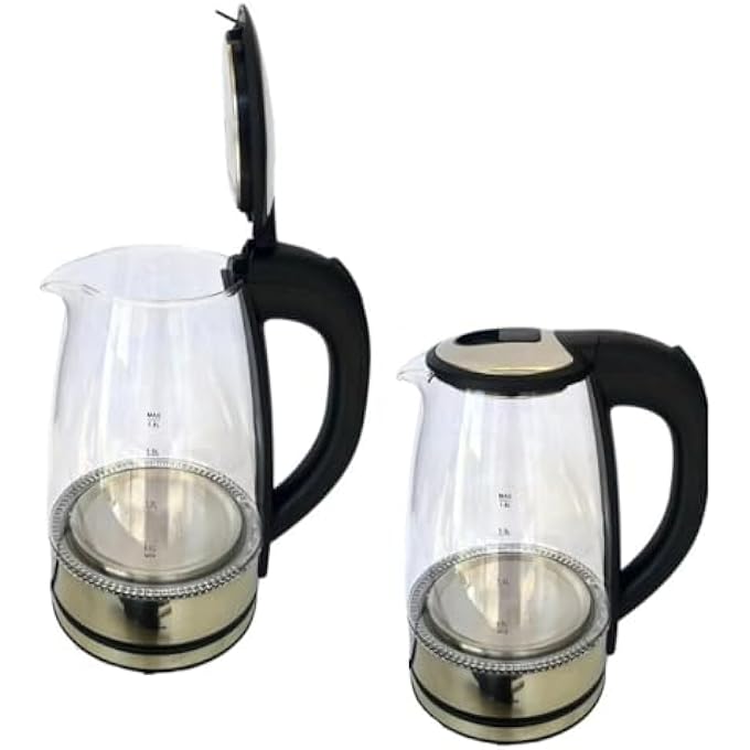 showkah Dual Pot Electric Kettle Cs997  2In1 Glass Tea Maker With 22L Kettle  15L Teapot BuiltIn Tea Strainer Induction Base Led Display Fast Boil BpaFree - Image 3