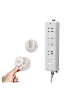 Y&D Extension Lead Holder, Self Adhesive Power Strip Wall Fixator, Seamless Punch-free Plug Sticker, Holder Moumt for Socket, WiFi Router, Belkin, Remote Control, Home Kitchen Office Supply(10 PCS )  - Image 1