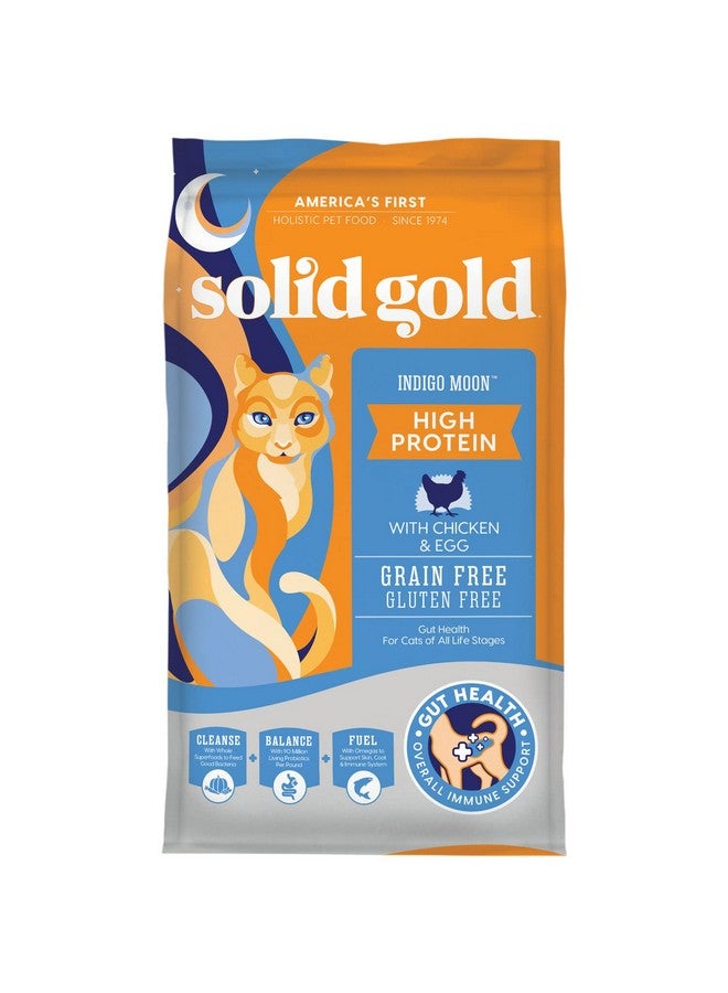 Solid Gold High Protein Dry Cat Food - Indigo Moon Made with Digestive Probiotics for Cats - Grain & Gluten Free with High Fiber & Omega 3 - Low Carb Superfood Meal - Chicken - 3lb - Image 1