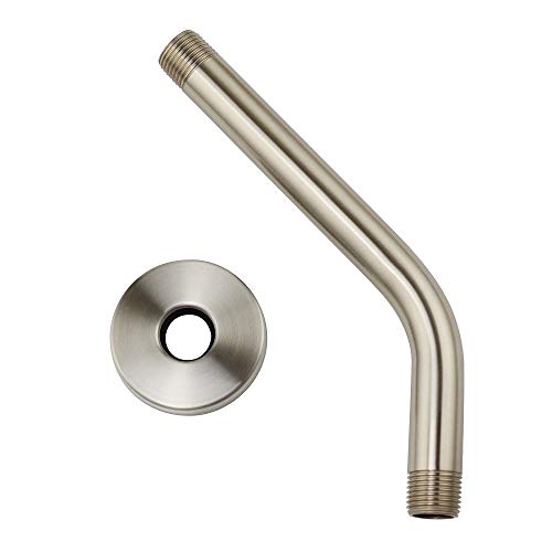 Purelux Shower Arm 8 Inches Universal Replacement Made of Stainless Steel, Brushed Nickel Finish Flange Included - Image 5