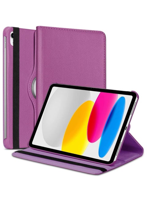 Case for Ipad 10th Generation Case 2022 iPad 10.9 Inch Case, iPad 10 Case Leather Smart Tablet 360° Rotating Case For IPad 10th Gen 2022 Release A2696 A2757 A2777 (Purple)
