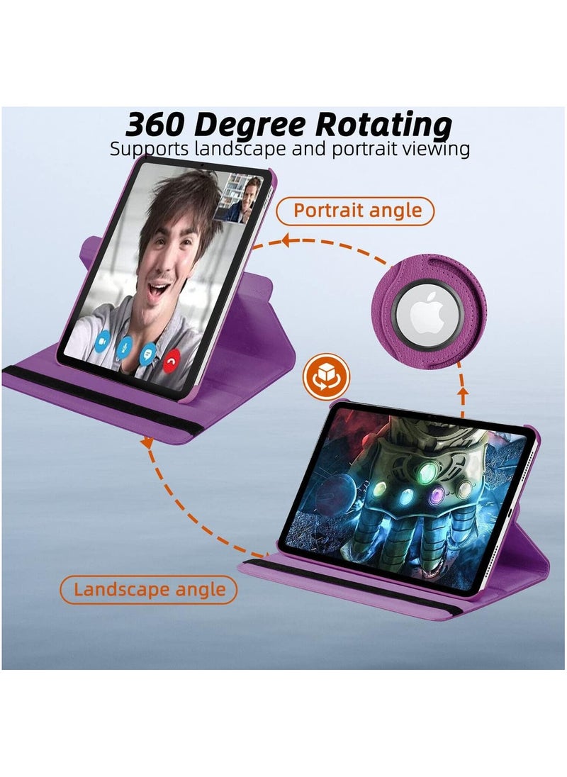 Case for Ipad 10th Generation Case 2022 iPad 10.9 Inch Case, iPad 10 Case Leather Smart Tablet 360° Rotating Case For IPad 10th Gen 2022 Release A2696 A2757 A2777 (Purple)