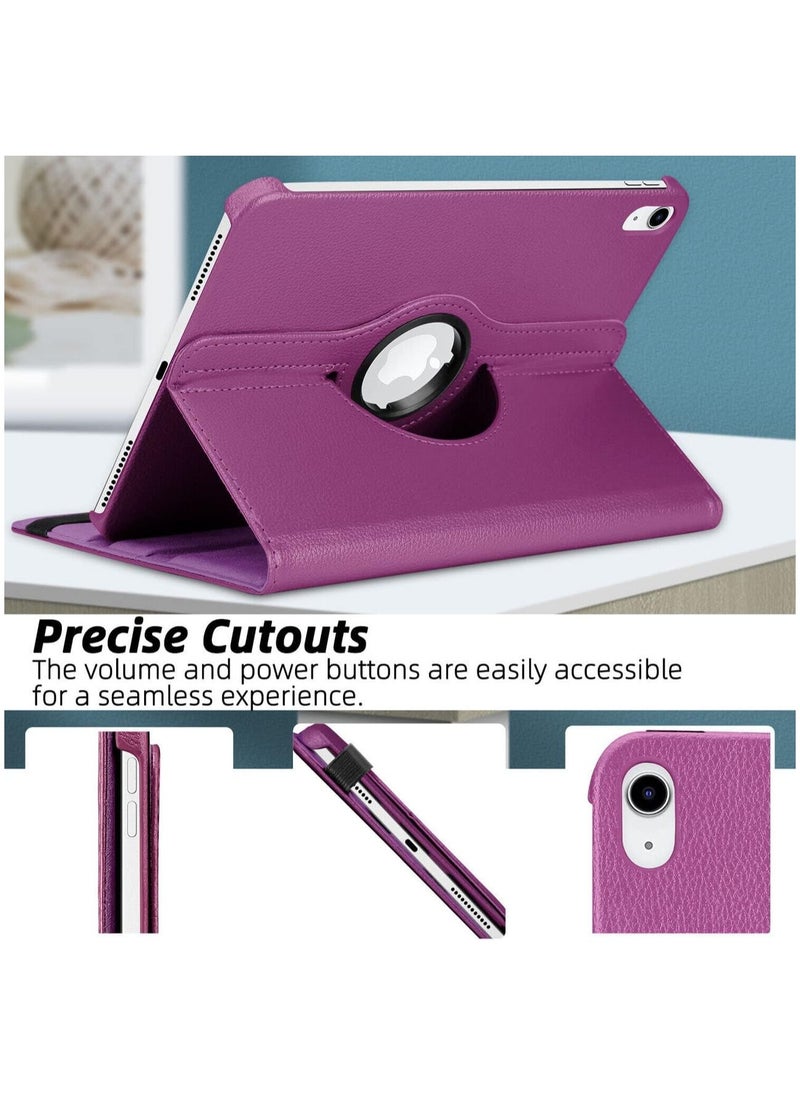 Case for Ipad 10th Generation Case 2022 iPad 10.9 Inch Case, iPad 10 Case Leather Smart Tablet 360° Rotating Case For IPad 10th Gen 2022 Release A2696 A2757 A2777 (Purple)