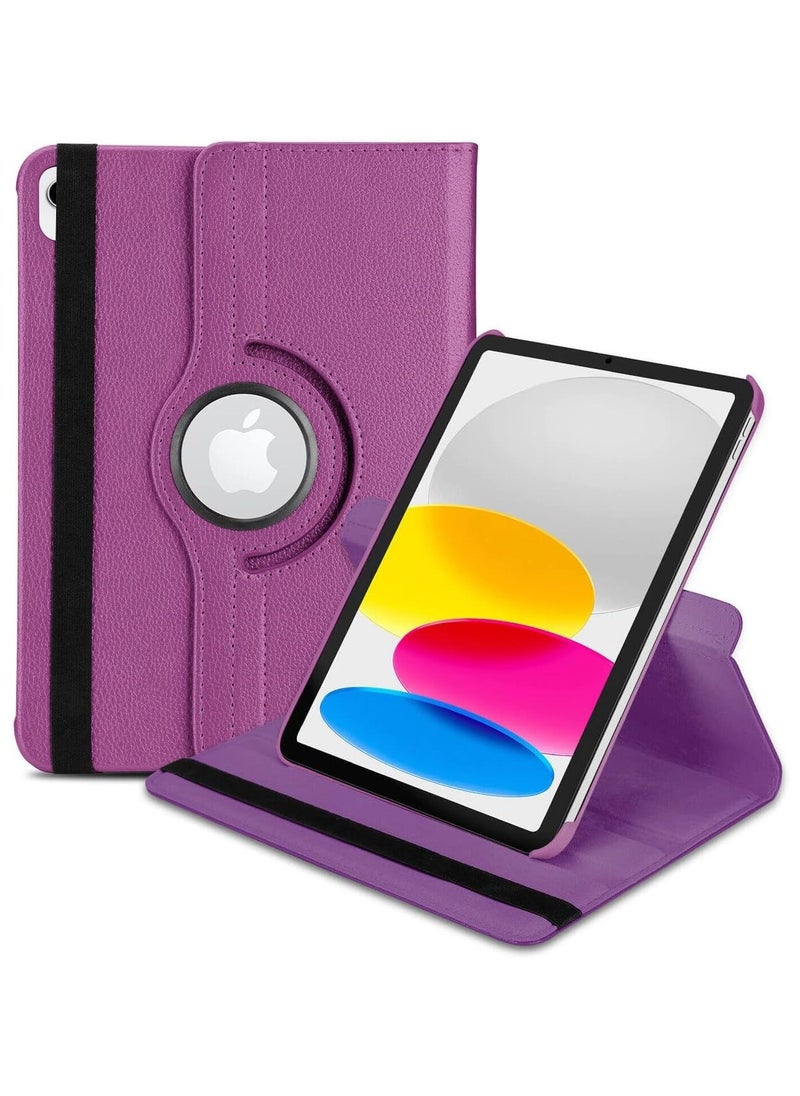 Case for Ipad 10th Generation Case 2022 iPad 10.9 Inch Case, iPad 10 Case Leather Smart Tablet 360° Rotating Case For IPad 10th Gen 2022 Release A2696 A2757 A2777 (Purple)