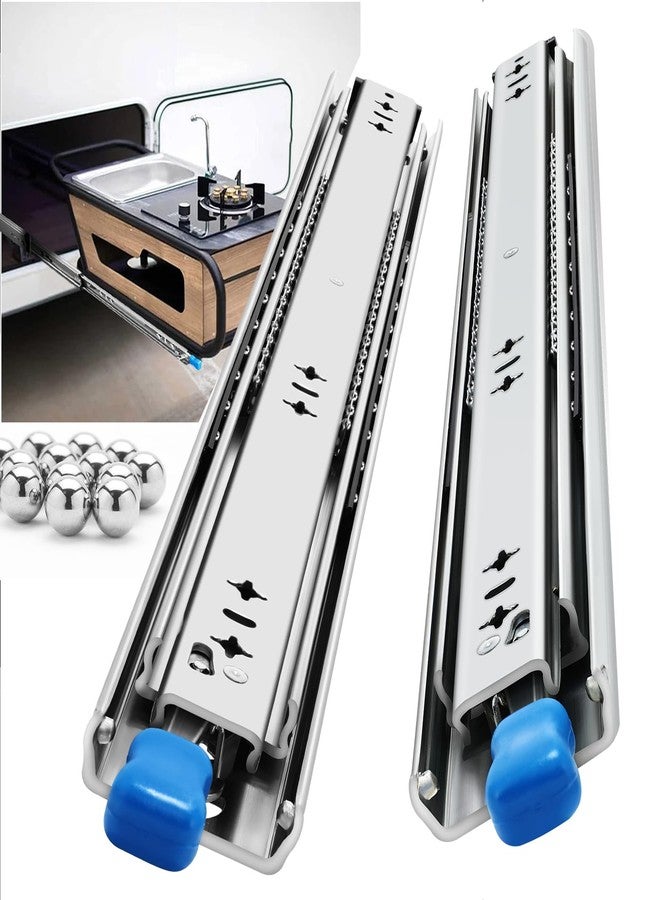 REGUDA Heavy Duty Drawer Slides Full Extension Locking Runners with Lock 16 18 20 22 24 26 28 30 32 34 36 38 40 Inch Side Mount Ball Bearing Rails 500 Lb (Load:250 lb (with Lock) -W:53mm, 20 inch) - Image 1