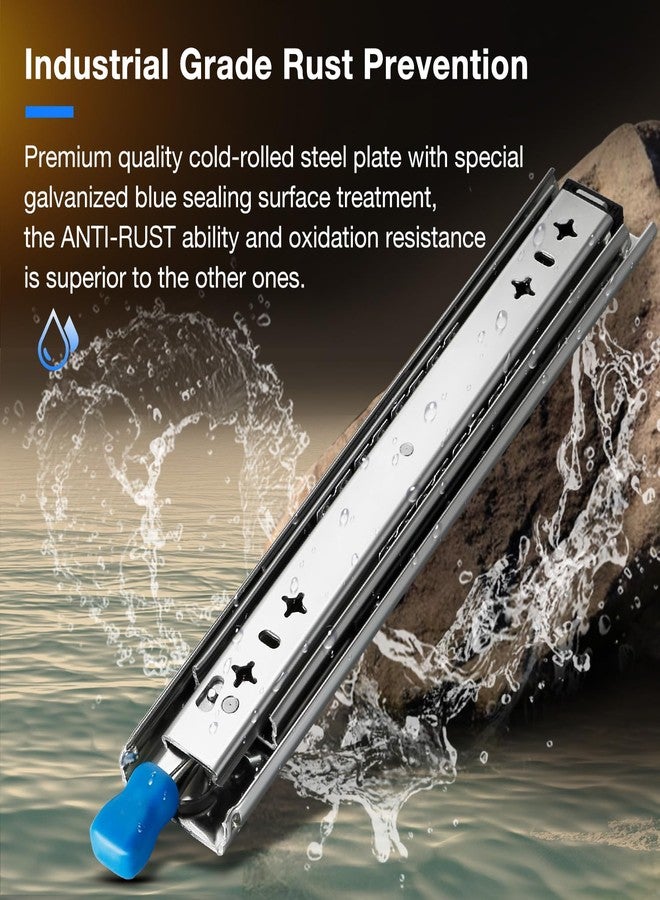 REGUDA Heavy Duty Drawer Slides Full Extension Locking Runners with Lock 16 18 20 22 24 26 28 30 32 34 36 38 40 Inch Side Mount Ball Bearing Rails 500 Lb (Load:250 lb (with Lock) -W:53mm, 20 inch) - Image 4