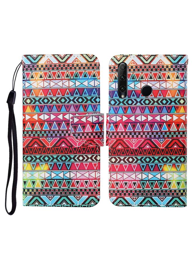 Zaboon Case For Honor 20i / 10i / 20 lite Colored Drawing Pattern Horizontal Flip Leather Case with Holder & Card Slots & Wallet & Lanyard - Image 1