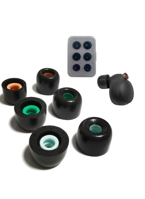 6 Pcs Memory Foam Eartips For Wf 1000Xm5 Earbuds Earbuds Replacement Compatibile For Linkbuds S Wf 1000Xm4 Wf 1000Xm3 Wf Sp900 Wf Xb700 Wi 1000X 3 Pairs Lms L M S Black