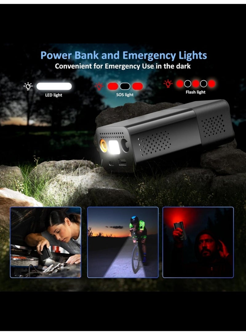 توهج شجاع منفاخ إطارات ضاغط هواء (4 فوهات) | مضخة دراجة لاسلكية محمولة | مع شاشة رقمية مزدوجة القيمة | مضخة إطارات سيارة 150 رطل لكل بوصة مربعة مع ضوء LED | مناسبة للسيارات والدراجات النارية والدراجات والكرات والمراتب القابلة للنفخ وعوامات حمام السباحة وأكياس التفريغ. - Image 5