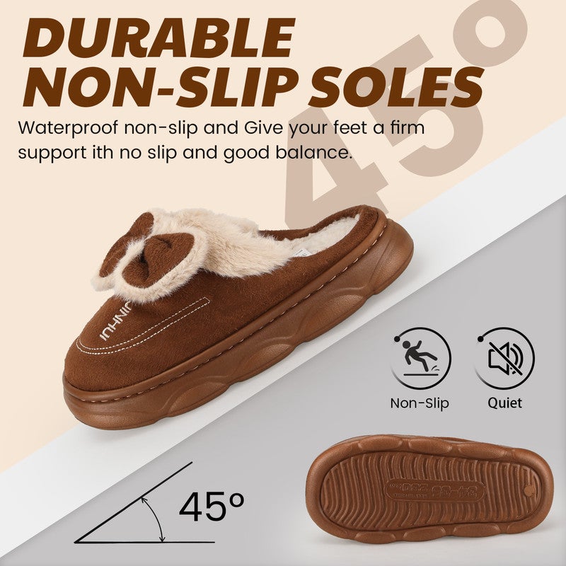 Lucky Kids Cartoon Slippers for Kids, Funny Animal House Shoes with Non-Slip Sole, Cozy Plush Indoor Comfort Footwear for Boys and Girls - Image 4