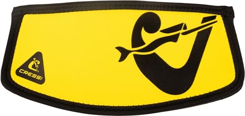 Cressi Simply Neo Mask Strap Cover, Yellow/Black - Image 1