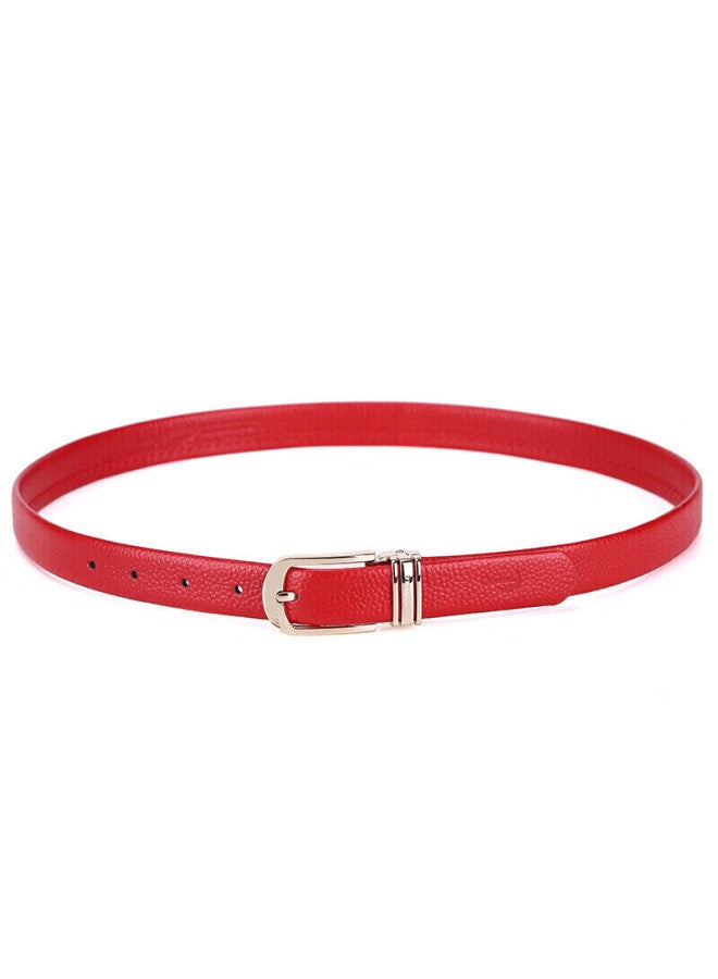 Crocodile T-shirt, Qixi Gift, Double-sided Top-grain Leather, Women's Belt, Casual Pin Buckle Belt, Birthday Gift For Girlfriend, Red - Image 5