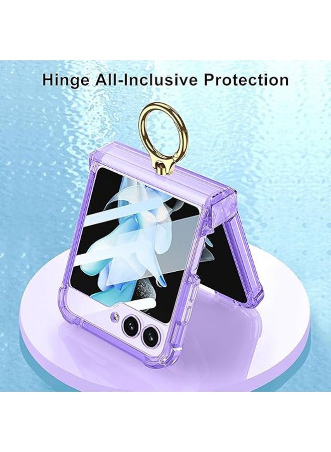 general For Samsung Flip 5 Case Magsafe Strap Ring Holder 【Hinge Protection】 【360° Swivel Ring Bracket】, Samsung Galaxy Z Flip 5 Case Slim Shockproof Cover - Image 3