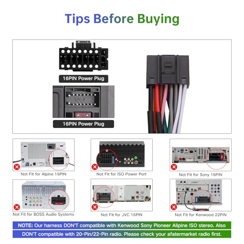 ViaBecs 16-PIN Car Stereo Wiring Harness with Canbus Box for Toyota Camry RAV4 Corolla Tundra Highlander, Supports Original JBL Amplifier, Backup Camera, SWC, FM/AM Antenna Adapter, and USB - Image 3