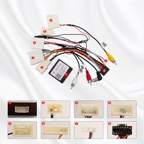 ViaBecs 16-PIN Car Stereo Wiring Harness with Canbus Box for Toyota Camry RAV4 Corolla Tundra Highlander, Supports Original JBL Amplifier, Backup Camera, SWC, FM/AM Antenna Adapter, and USB - Image 2