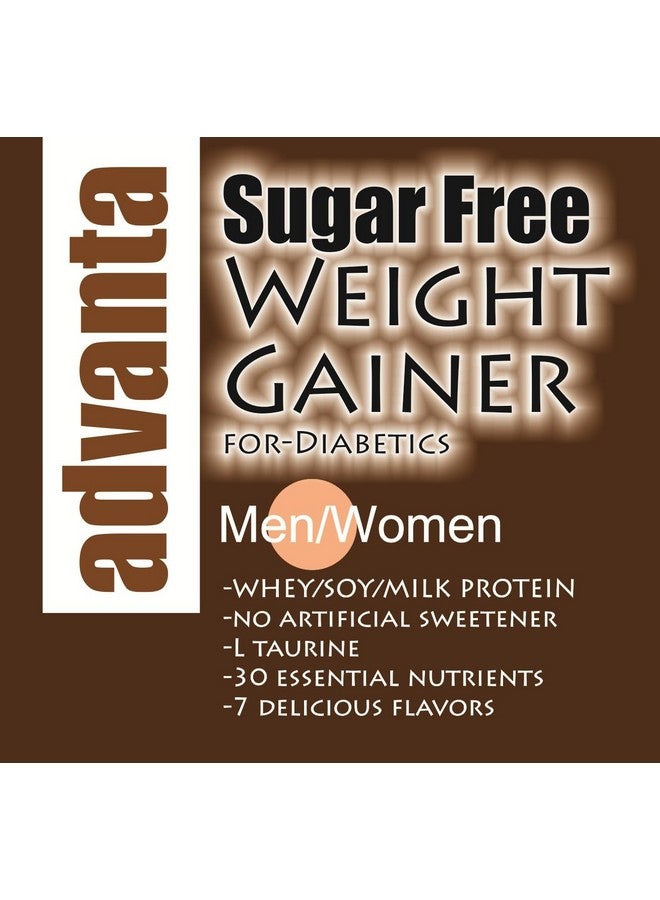 Advanta Sugar Free Weight Gainer Protein For Diabetics 1 Kg (Chocolate) + Nutrisugar 75 Gm Powder  - Image 4