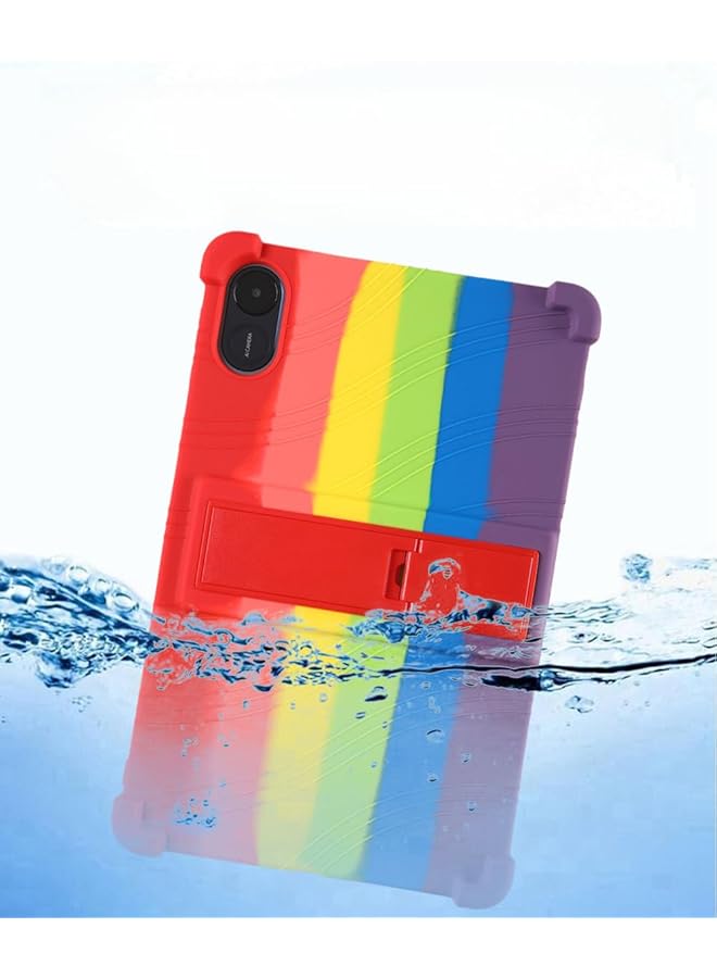 إيروريكس حافظة تابلت لجهاز Honor Pad X8A مقاس 11.0 بوصة، إصدار 2024، غطاء سيليكون ناعم مناسب للأطفال مع حامل قابل للتعديل لجهاز Honor Pad X8A باللون الأحمر الوردي - Image 5