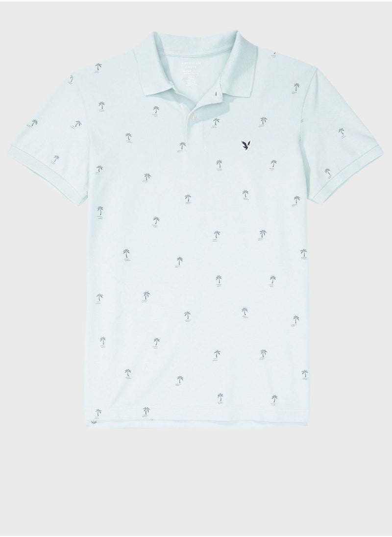 American Eagle - Pique Printed Polo - Image 1