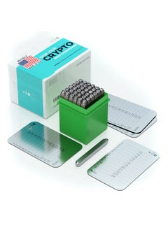 4 Stainless Steel Plates + Punch Set 24 Crypto Seed Phrase Storage Crypto Cold Storage Seed Backup Compatible With All Bip39 Ledger Nano Trezor Keepkey Coldcard.