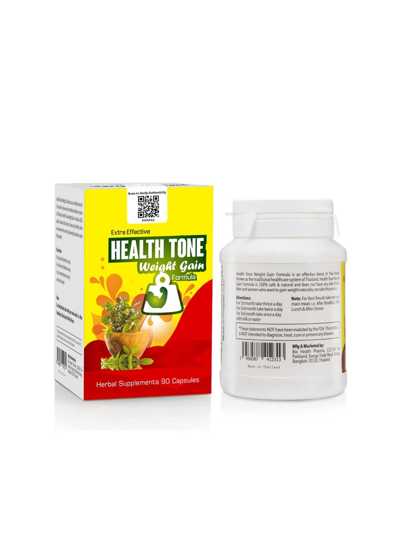 Health Tone Extra Effective Weight Gain Capsules - 90 Capsules - Image 2