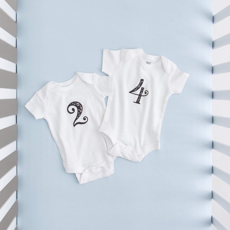 JumpOff Jo - Seize The Moment Baby Milestone Onesies, 1 Through 12 Bodysuit Set With Numbers, Newborn Essentials - Image 4