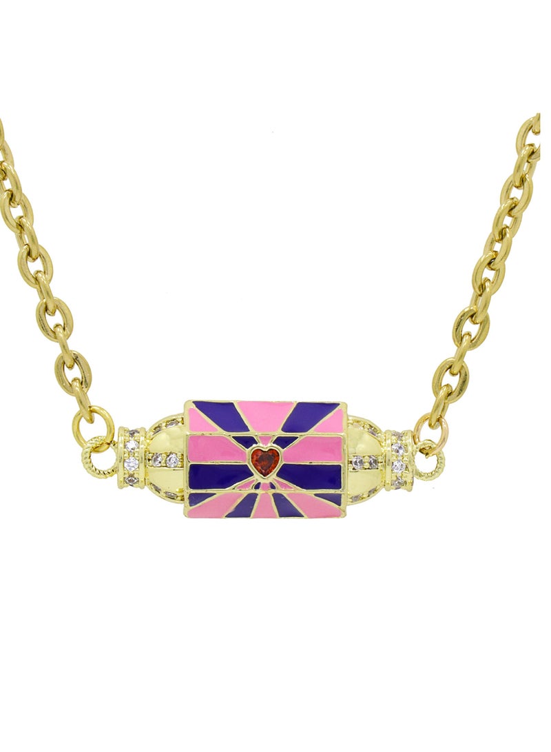 Fashionbox Amira Pendant Pink/Dark Blue