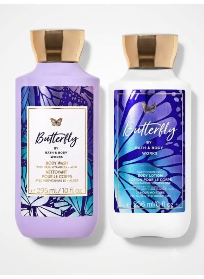 Bath & Body Works Butterfly Body Wash & Butterfly Body Lotion Bundle - Image 1