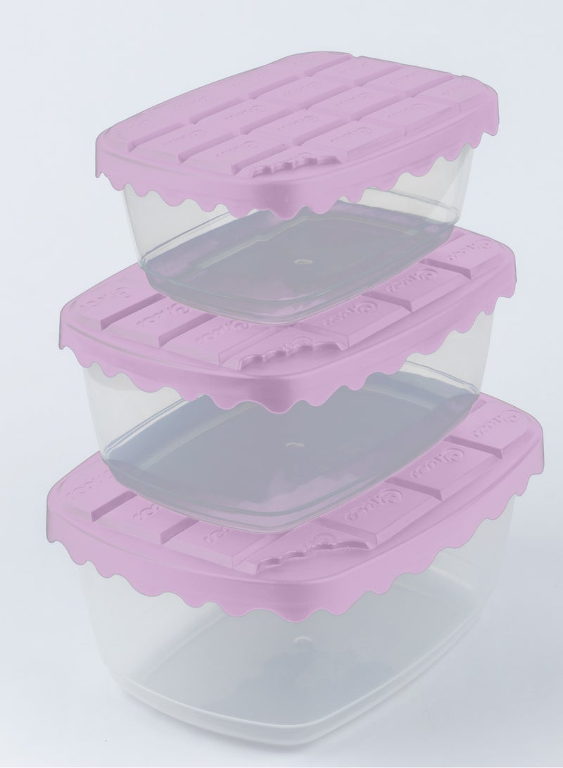 ECO PLAST Multipurpose Plastic Refrigerator Food Containers With Lids - Set Of 3 Pcs - 0.8, 1.4, 2.0 Liter - Image 4