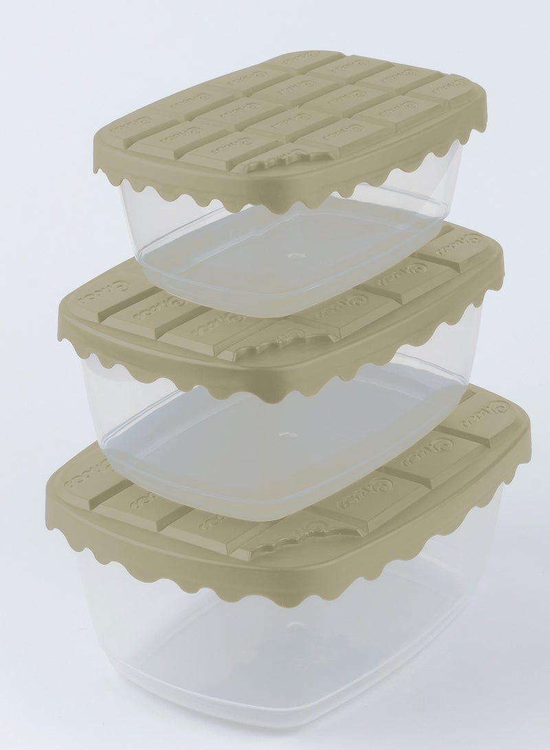 ECO PLAST Multipurpose Plastic Refrigerator Food Containers With Lids - Set Of 3 Pcs - 0.8, 1.4, 2.0 Liter - Image 3