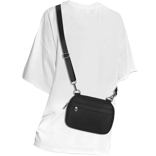 MAXTOP Small Crossbody Bags for Women Men Cellphone Belt Bag Purse Fanny Pack with Adjustable Strap Black Sling Bag for Traveling Casual Festival Gifts - Image 1