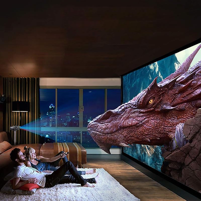 MOIZ 84 inch Diagonal Grey Colour Portable High Contrast Flexible and Foldable Screen Material 67x50 Inch 4:3 Ratio, Supports UHD-3D-4K(Grey) - Image 1