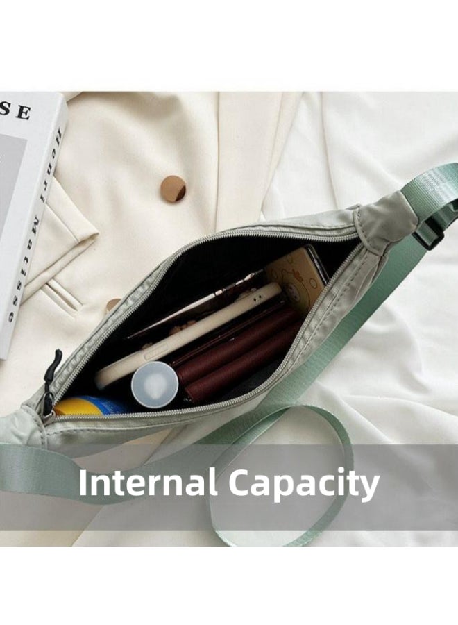 Girls' Versatile Large-capacity Crossbody Bag, Student Nylon Material Messenger Bag Shoulder Bag Satchel Bag Sling Bag, Daily Commuting Carry Bag Side Bag for Teenagers/College Students/Women/Ladies - Image 3