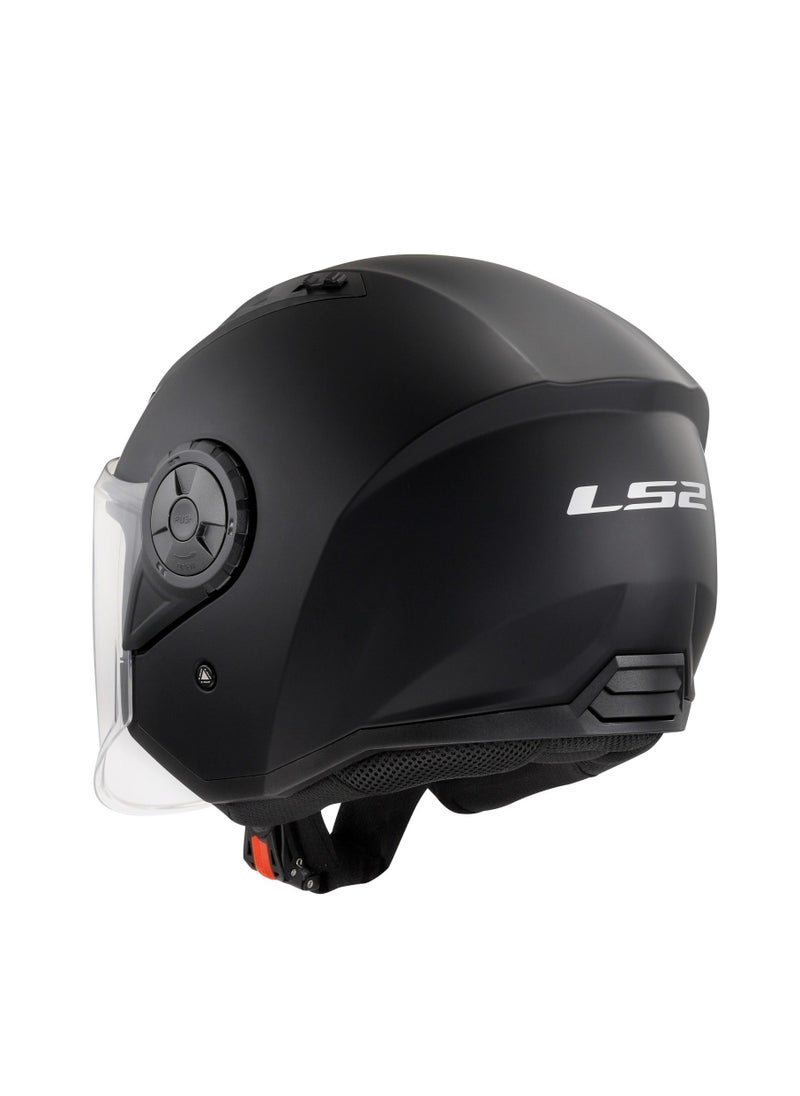 LS2 HELMET OF616 Airflow II HALF Face Helmet - Color: Matt Black