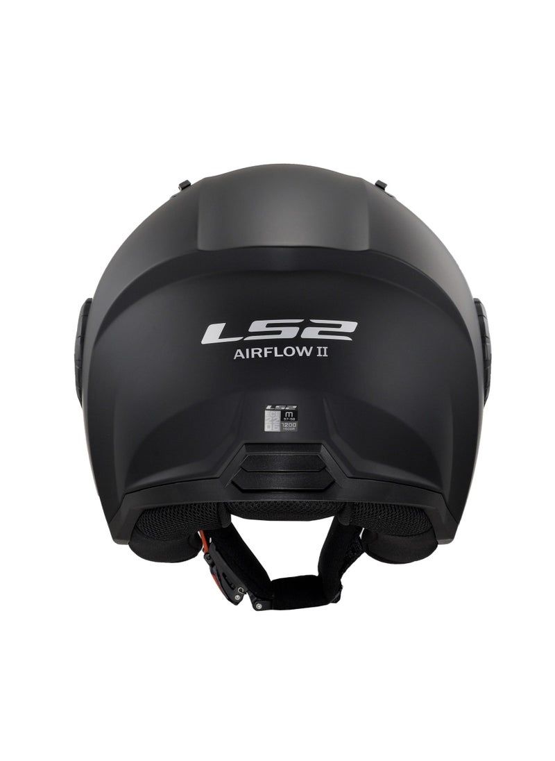 LS2 HELMET OF616 Airflow II HALF Face Helmet - Color: Matt Black