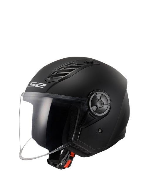 LS2 HELMET OF616 Airflow II HALF Face Helmet - Color: Matt Black