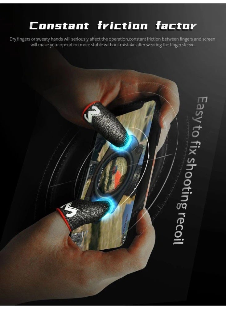 Memo MEMO Gaming Finger Sleeve | Super Conductive Fiber, Ultra Thin, Sweatproof Mobile Game Thumb Sleeves - Image 2